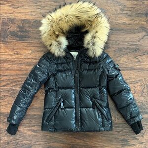 SAM. Black Jacket with Fur Hood